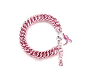 Breast Cancer Awareness Bracelet with Pink Runner's Charm